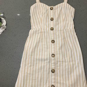 Abercrombie & Fitch Striped Button Dress